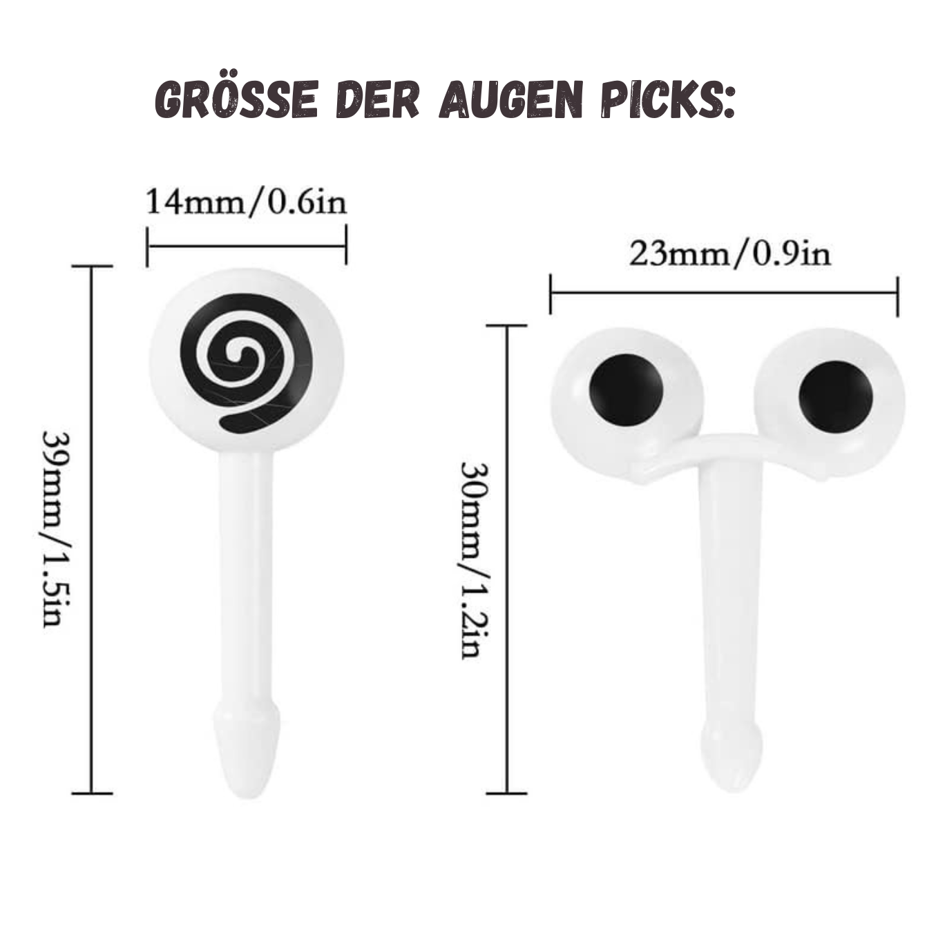 Fruchtgabel - Augen (10-tlg.)