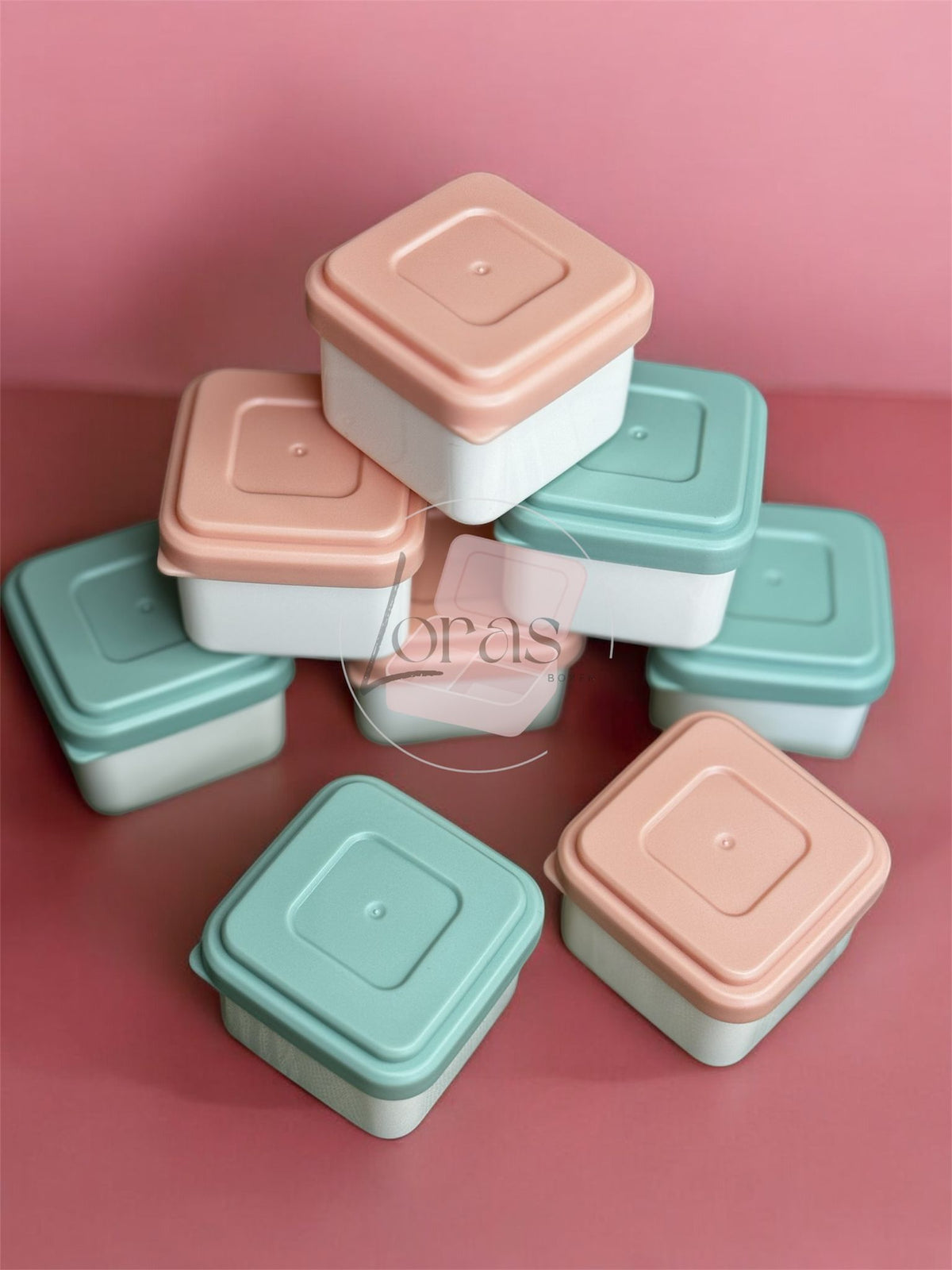 Extra Behälter für Soßen (Pastellrosa) – Loras Boxen